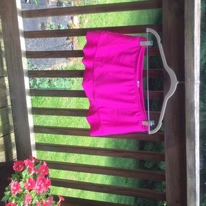 very pretty pink tankini bottoms.